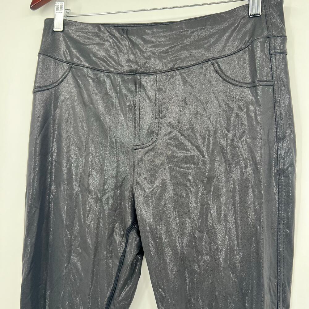 NEW HALARA XL SoftlyZero Faux Leather High Waisted Pocket Work Leggings shimmer - Picture 7 of 8